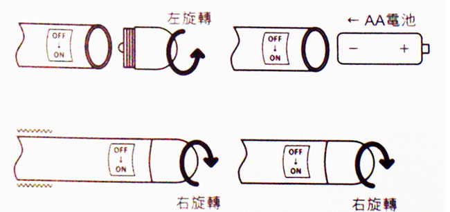 24K金震动美颜棒的电池更换说明图